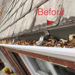 Squeegee bear’s - Check out this residential gutter cleaning and downspout flushing we completed!