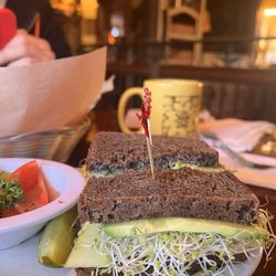 The Yellow Deli - Build your own sandwich on rice loaf with turkey, avocado, sprouts,