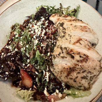 Pacific Social - Raspberry Grilled Strawberry Chicken Salad - New American Near Me - San Diego, California Pacific Social - Raspberry Grilled Strawberry Chicken Salad - New American Near Me - San Diego, California