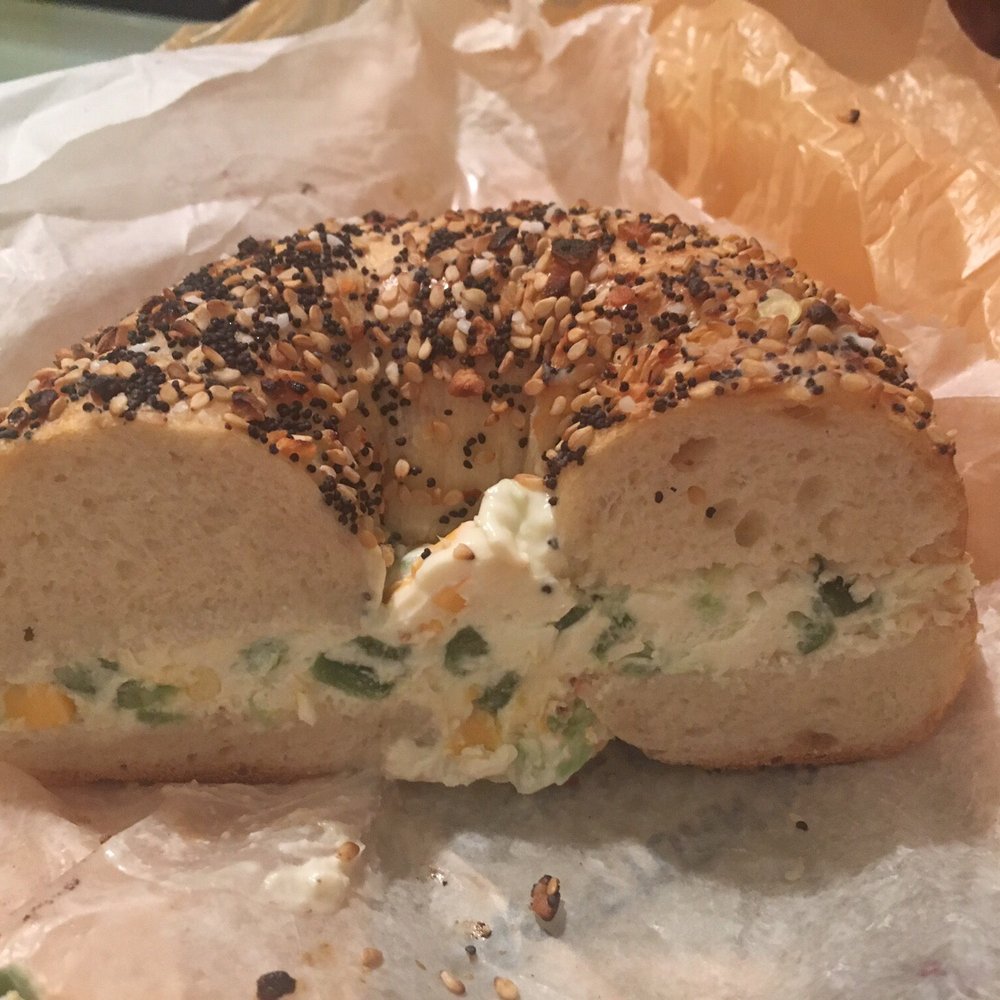 Bagel Boy - Everything bagel with jalapeno cheddar cream cheese - Bagels Near Me - Brooklyn, New York Bagel Boy - Everything bagel with jalapeno cheddar cream cheese - Bagels Near Me - Brooklyn, New York
