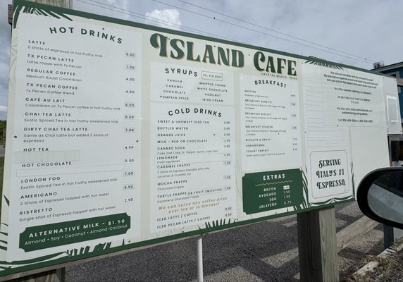 Menu photo 2 Island Cafe Bolivar Peninsula, TX