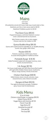 Menu photo 2 The Crabapple Cafe Squamish, BC Menu photo 2 The Crabapple Cafe Squamish, BC