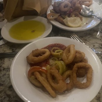 Andino's - Fried Calamari Rhode Island style with spicy banana peppers. - Italian Near Me - Providence, Rhode Island Andino's - Fried Calamari Rhode Island style with spicy banana peppers. - Italian Near Me - Providence, Rhode Island
