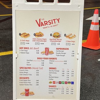 The Varsity - Sandwich board menu - Burgers Near Me - Atlanta, Georgia The Varsity - Sandwich board menu - Burgers Near Me - Atlanta, Georgia