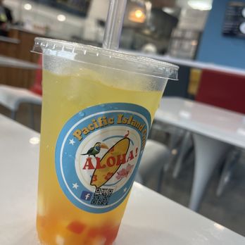 Aloha Pacific Island Grill - Lychee Lilikoi with rainbow jelly - Poke Near Me - Corpus Christi, Texas