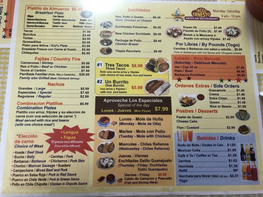 Menu photo 5 Tacos Ernesto Fort Worth, TX Menu photo 5 Tacos Ernesto Fort Worth, TX