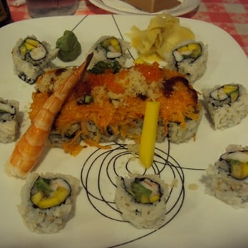 Avana Sushi - volcano roll(middle) and avocado and shrimp roll - Japanese Near Me - Boston, Massachusetts Avana Sushi - volcano roll(middle) and avocado and shrimp roll - Japanese Near Me - Boston, Massachusetts