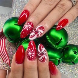 Holiday nails done by Angel. Holiday nails done by Angel.