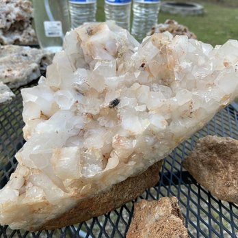 Ron Coleman Mining - Crystal cluster cleaned - Campgrounds Near Me - Jessieville, Arkansas