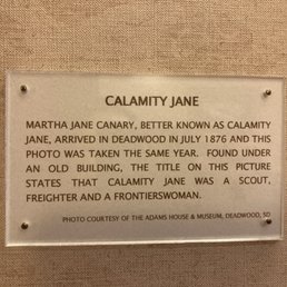 Calamity Jane info Calamity Jane info