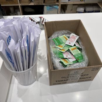 Sakura Market - Napkins, chopsticks and soy sauce provided at the register - Sushi Bars Near Me - New York, New York Sakura Market - Napkins, chopsticks and soy sauce provided at the register - Sushi Bars Near Me - New York, New York