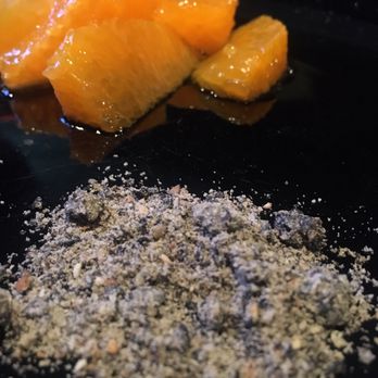 Trust - Tangerines and black sesame sugar - dessert #2 - Tapas/Small Plates Near Me - Santa Ana, California Trust - Tangerines and black sesame sugar - dessert #2 - Tapas/Small Plates Near Me - Santa Ana, California