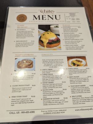 Menu photo 3 White Story Cafe Wake Forest, NC