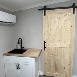 Average Joes Handyman Service - Barn door and kitchen sink