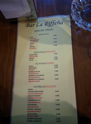Menu photo 2 La Riffeña Granada, GR