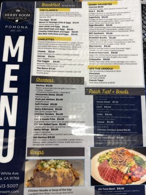 Menu photo 1 The Derby Room Pomona, CA Menu photo 1 The Derby Room Pomona, CA