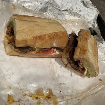 Dino's Carryout & Restaurant - Hamburger Submarine with Cheese (added bacon) - Italian Near Me - Baltimore, Maryland Dino's Carryout & Restaurant - Hamburger Submarine with Cheese (added bacon) - Italian Near Me - Baltimore, Maryland