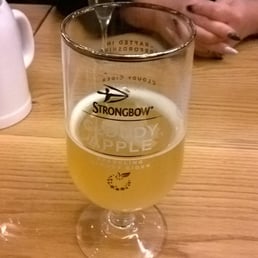 Probably one of the only people who would go to a beer haus and order a cider.