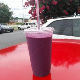 Banana & blueberry protein smoothie