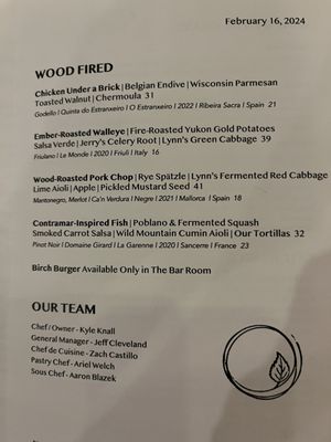 Menu photo 6 Birch Milwaukee, WI