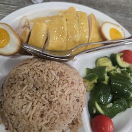 Hainan rice plate.