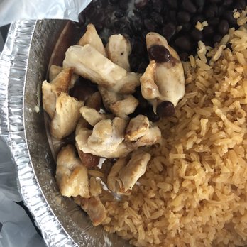 El Dorado Authentic - All the chicken that was supposed to be in my quesadilla. And the black beans & rice. - Mexican Near Me - Raleigh, North Carolina