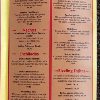 El Pacifico Mexican Restaurant - Menu - Mexican Near Me - Robbinsville, North Carolina El Pacifico Mexican Restaurant - Menu - Mexican Near Me - Robbinsville, North Carolina