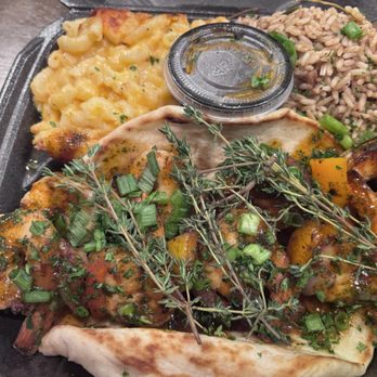 Jerk Hut - Apricot shrimp platter - Soul Food Near Me - Philadelphia, Pennsylvania