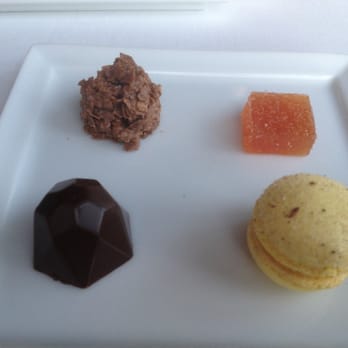 Charleston - Mignardises, chocolate covered flakes, pate de fruit, chocolate, macaron - New American Near Me - Baltimore, Maryland