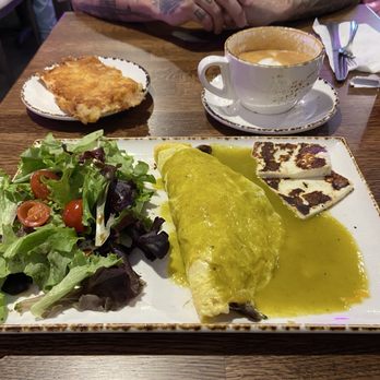 Madres Brunch - Popeye entree, sugar free hazelnut latte, passion fruit iced tea, and a side of hashed browns. - Breakfast & Brunch Near Me - Riverside, California Madres Brunch - Popeye entree, sugar free hazelnut latte, passion fruit iced tea, and a side of hashed browns. - Breakfast & Brunch Near Me - Riverside, California