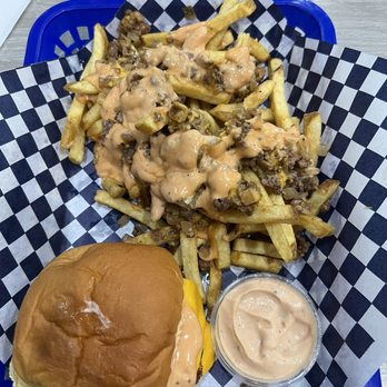 Smashed Burbank - #2 DOUBLE FRIES&DRINK but upgraded to SMASHED FRIES. - Burgers Near Me - Burbank, California Smashed Burbank - #2 DOUBLE FRIES&DRINK but upgraded to SMASHED FRIES. - Burgers Near Me - Burbank, California