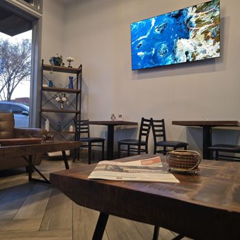 Cerulean Blue Coffee House - Seating area near the entrance - Bakeries Near Me - Flower Mound, Texas Cerulean Blue Coffee House - Seating area near the entrance - Bakeries Near Me - Flower Mound, Texas