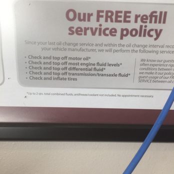 Jiffy Lube - Free refill service policy - Oil Change Stations Near Me - Arlington, Texas Jiffy Lube - Free refill service policy - Oil Change Stations Near Me - Arlington, Texas