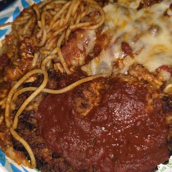 Johnny Carino's - My personal "Tour of Italy" which in Carino-speak is known as a "Johnny's Combo." Lasagna, spaghetti and chicken parmigiana - Italian Near Me - Eastvale, California Johnny Carino's - My personal "Tour of Italy" which in Carino-speak is known as a "Johnny's Combo." Lasagna, spaghetti and chicken parmigiana - Italian Near Me - Eastvale, California