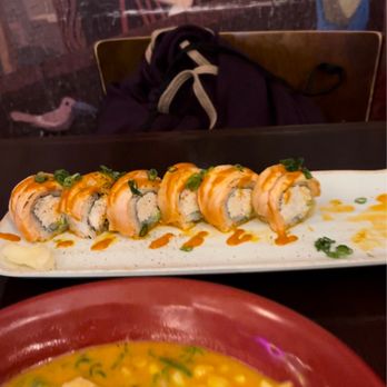 Ebaes - The Original Ebaes Ramen and 8 Piece Seared Salmon Roll - Ramen Near Me - Los Angeles, California Ebaes - The Original Ebaes Ramen and 8 Piece Seared Salmon Roll - Ramen Near Me - Los Angeles, California