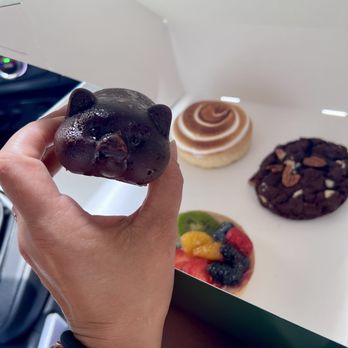 The Gilded Acorn - Fruit tart, cookie, lemon tart, and a chocolate pig - Patisserie/Cake Shop Near Me - Oklahoma City, Oklahoma