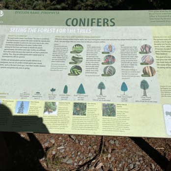 Hoyt Arboretum - There are lots of signs to learn about the types of trees - Botanical Gardens Near Me - Portland, Oregon