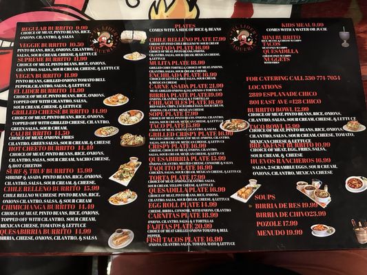 Menu photo 2 El Lider Taqueria Chico, CA Menu photo 2 El Lider Taqueria Chico, CA