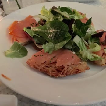 Wildflower - Appetizer: Smoked Salmon galette, very good. Essentially tasted like Salmon on a pringle, but fancier. - New American Near Me - Tucson, Arizona Wildflower - Appetizer: Smoked Salmon galette, very good. Essentially tasted like Salmon on a pringle, but fancier. - New American Near Me - Tucson, Arizona