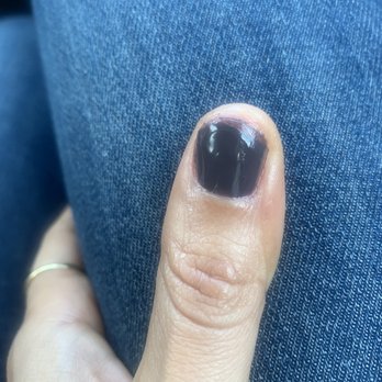 Marina Nails Spa - How the menicure is applied while she was cleaning with the brush she wiped off the color from the top of my nail and didn't care to fix it - Nail Salons Near Me - Venice, California Marina Nails Spa - How the menicure is applied while she was cleaning with the brush she wiped off the color from the top of my nail and didn't care to fix it - Nail Salons Near Me - Venice, California