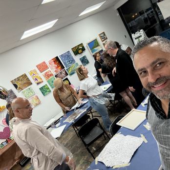 Harris Art Studio - Being taught how to do art with tin foil - Art Classes Near Me - Hollywood, Florida Harris Art Studio - Being taught how to do art with tin foil - Art Classes Near Me - Hollywood, Florida