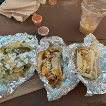 Granny's Tacos - Chilaquil, egg cheese and bean, egg cheese and chorizo - Food Trucks Near Me - Austin, Texas Granny's Tacos - Chilaquil, egg cheese and bean, egg cheese and chorizo - Food Trucks Near Me - Austin, Texas