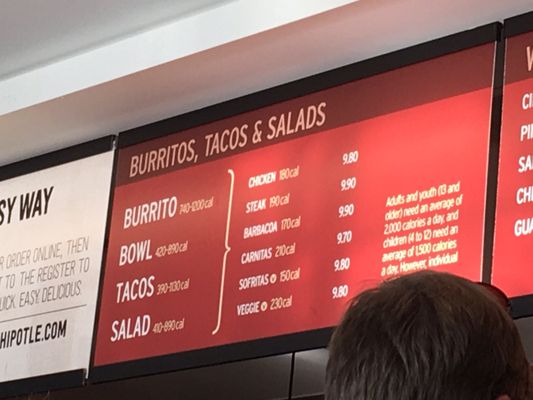 Menu photo 1 Chipotle Mexican Grill West Vancouver, BC Menu photo 1 Chipotle Mexican Grill West Vancouver, BC