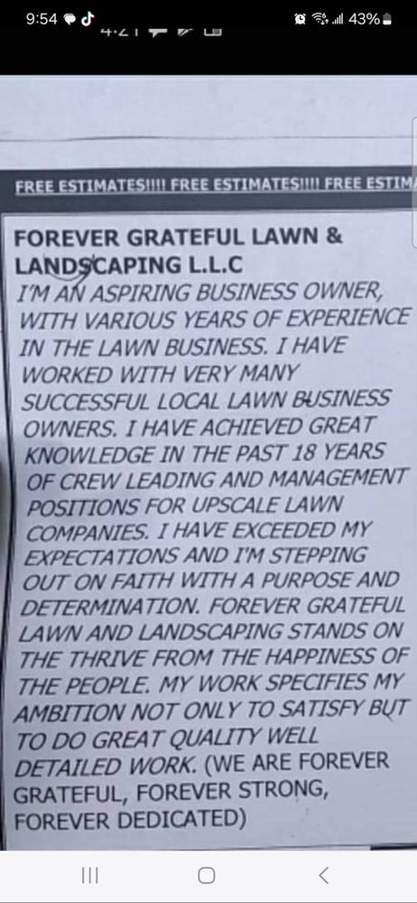 Slide of Forever Grateful Contractor