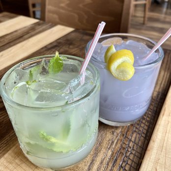Earl's New American - Beautiful refreshers- mint julip and coconut lavender lemonade - Seafood Near Me - New Hope, Pennsylvania Earl's New American - Beautiful refreshers- mint julip and coconut lavender lemonade - Seafood Near Me - New Hope, Pennsylvania