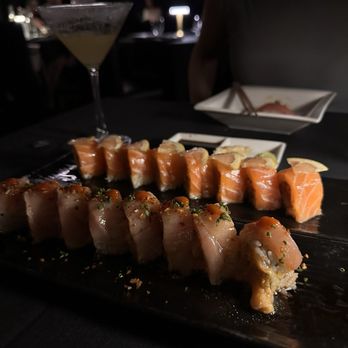 Kaviar Restaurants - Pasadena - Garlic Albacore roll (front) and Lemon Roll (back) - Sushi Bars Near Me - Pasadena, California