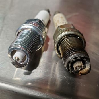German Auto Specialist - Fouled and old spark plugs caused this engine to lack power under acceleration. We performed a Tune-up and got it running good again. - Auto Repair Near Me - Fairfax, Virginia German Auto Specialist - Fouled and old spark plugs caused this engine to lack power under acceleration. We performed a Tune-up and got it running good again. - Auto Repair Near Me - Fairfax, Virginia