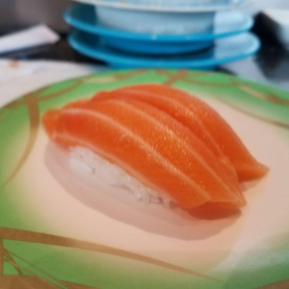 Sushi Zone - Salmon nigiri - Conveyor Belt Sushi Near Me - Bothell, Washington Sushi Zone - Salmon nigiri - Conveyor Belt Sushi Near Me - Bothell, Washington
