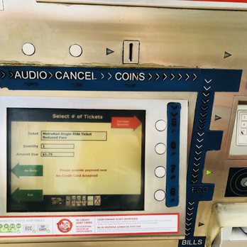 Highland Metrorail Station - Ticket kiosk. Cash/coins only! Use exact change or you'll get the excess in a voucher that expires in 15 days. - Trains Near Me - Austin, Texas Highland Metrorail Station - Ticket kiosk. Cash/coins only! Use exact change or you'll get the excess in a voucher that expires in 15 days. - Trains Near Me - Austin, Texas