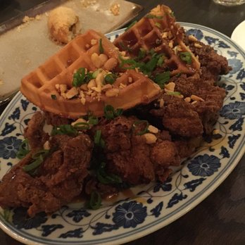 R&D Restaurant - Chicken and waffle. This place is very dim. - Asian Fusion Near Me - Toronto, Ontario